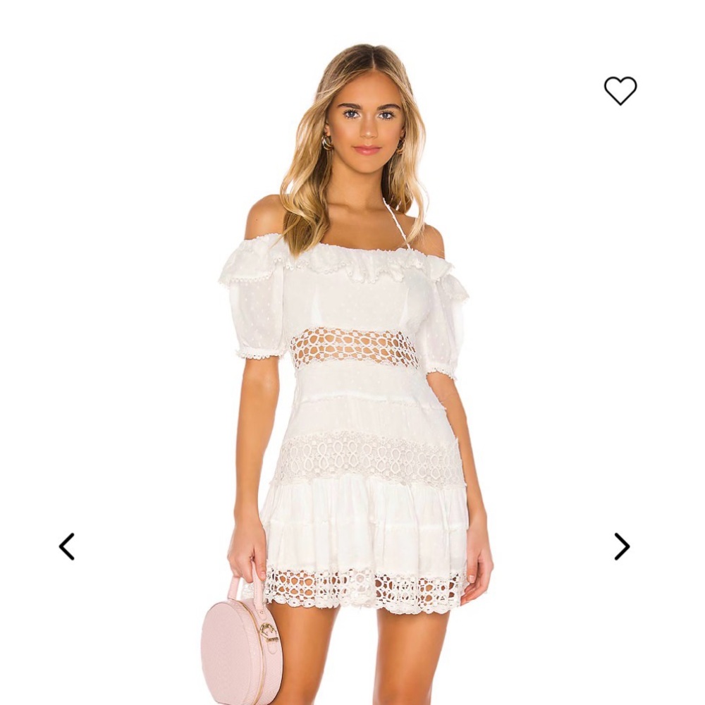 Free People White Lace Mini Dress